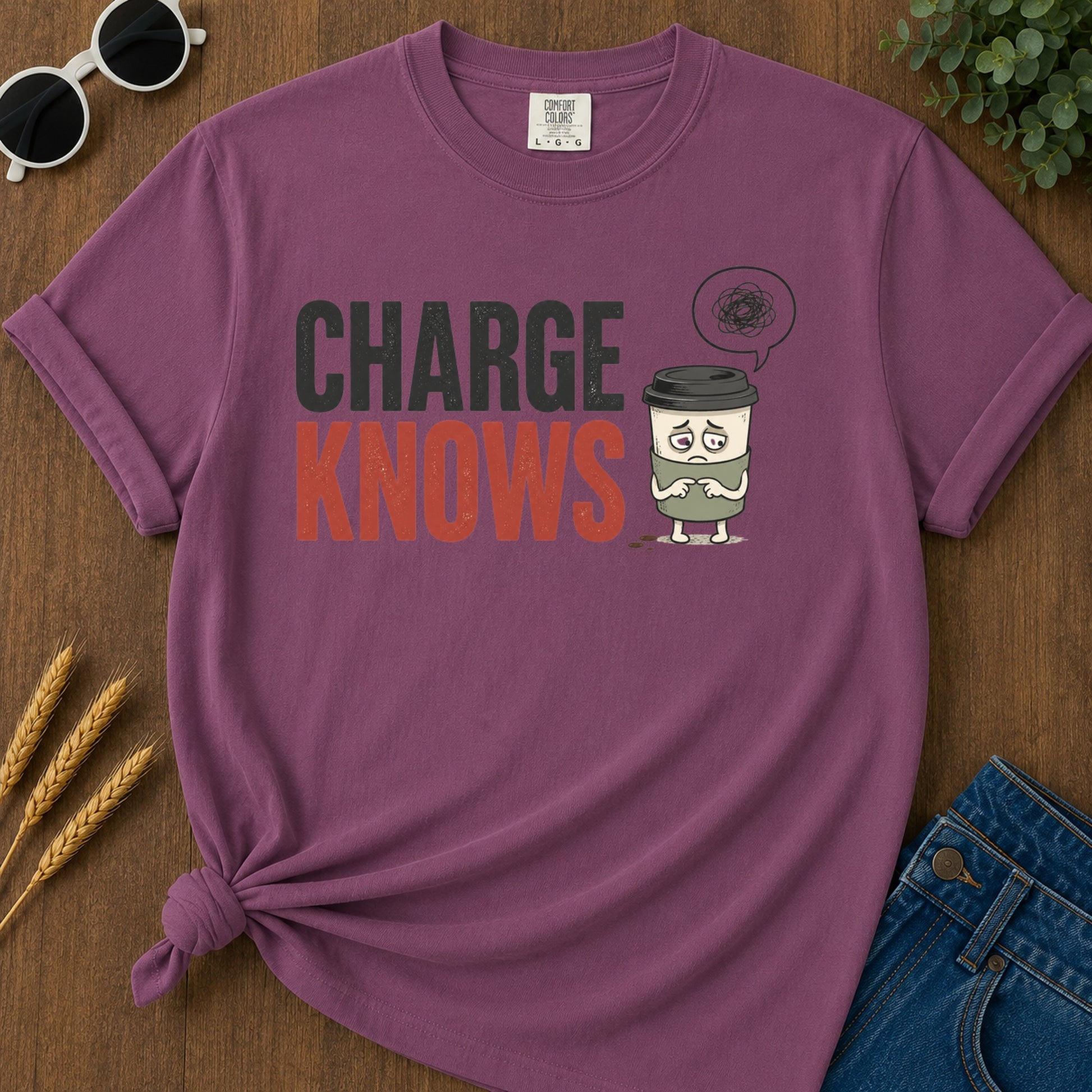 Charge Knows T-Shirt - Berry
