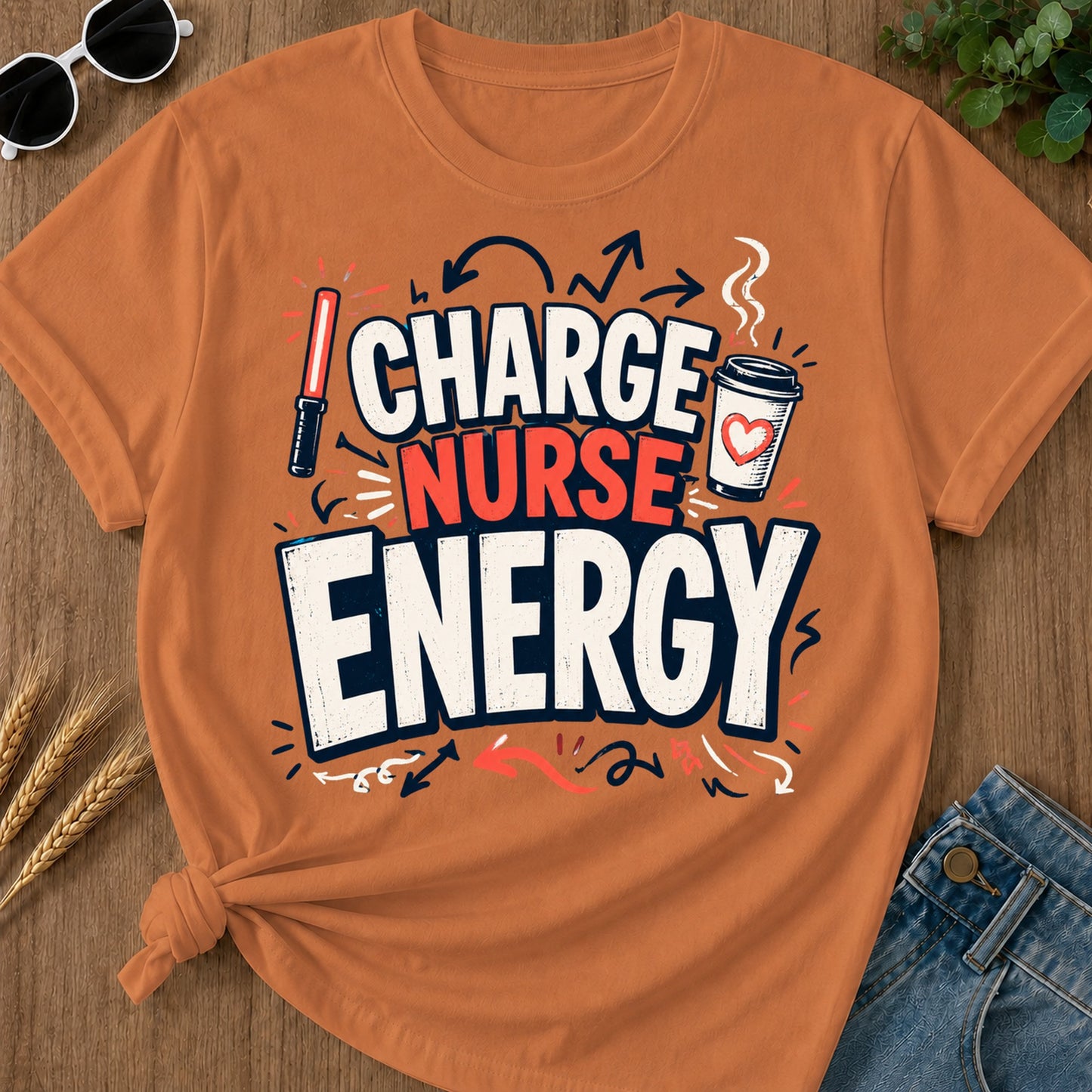 Charge Nurse Energy T-Shirt - Yam