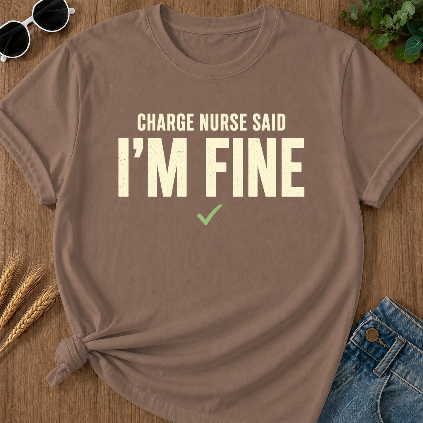 Charge Nurse Fine T-Shirt - Espresso