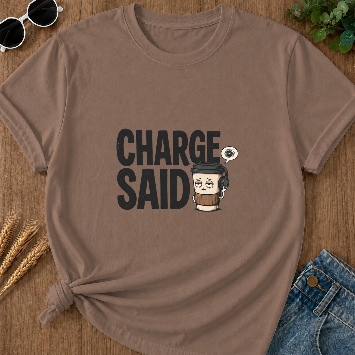 Charge Said Coffee T-Shirt - Espresso