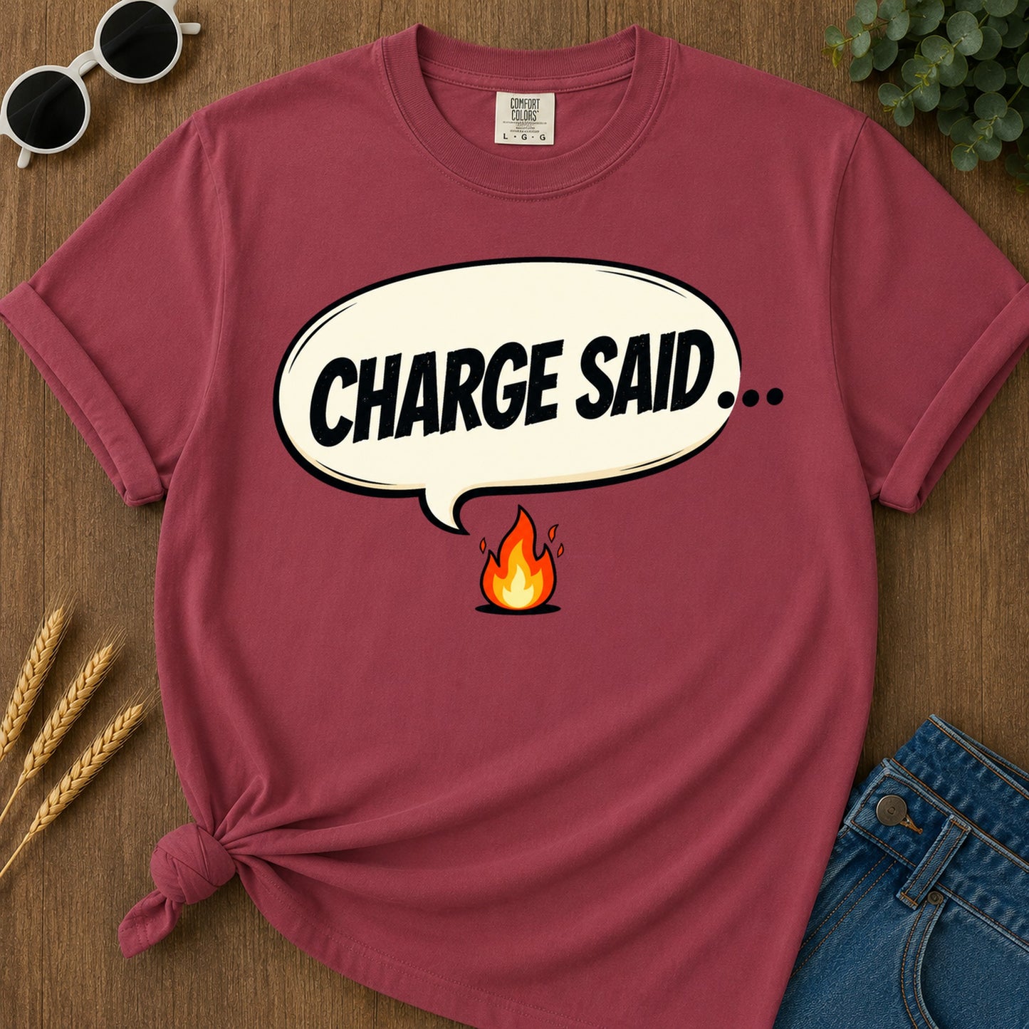 Charge Said T-Shirt - Chili