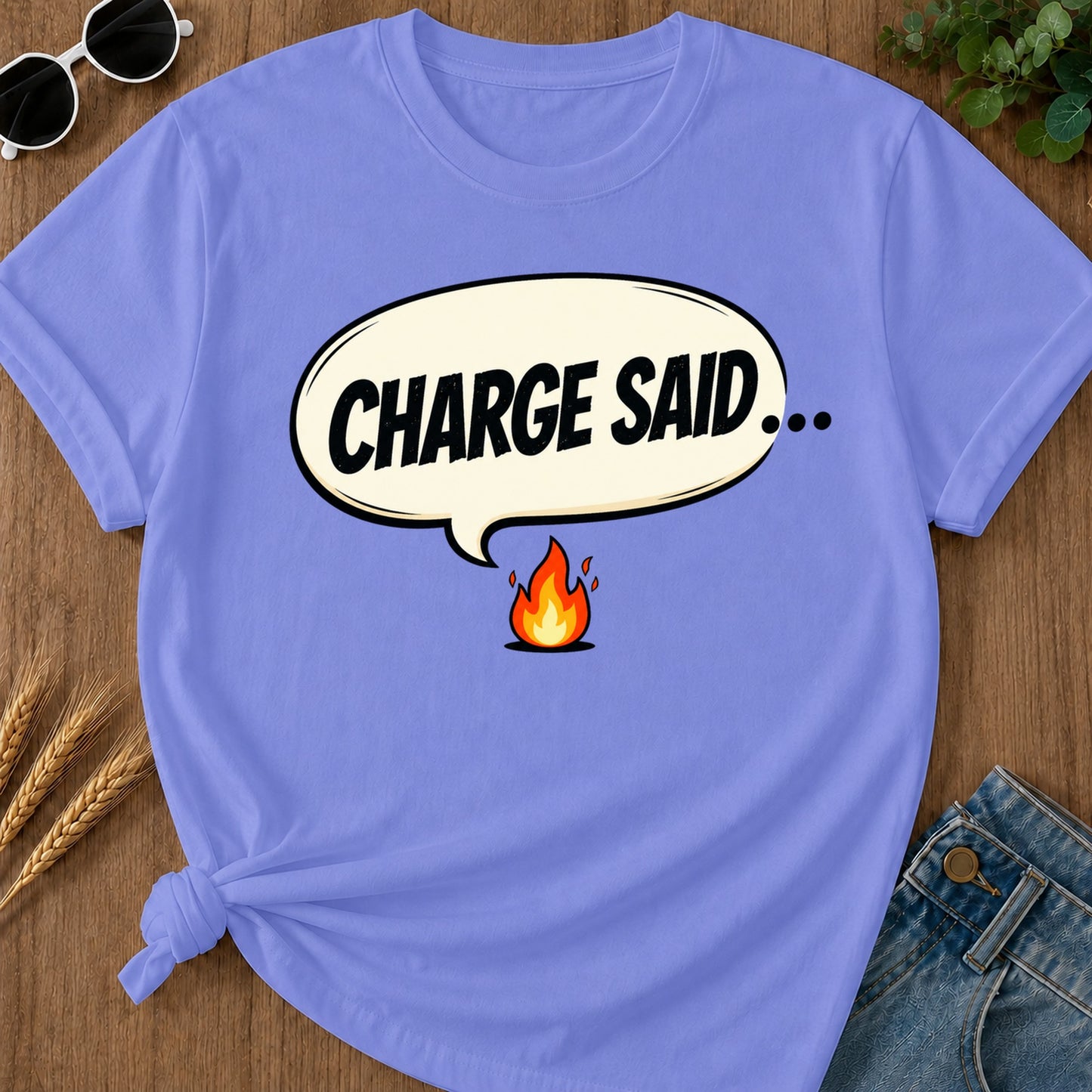 Charge Said T-Shirt - Flo Blue