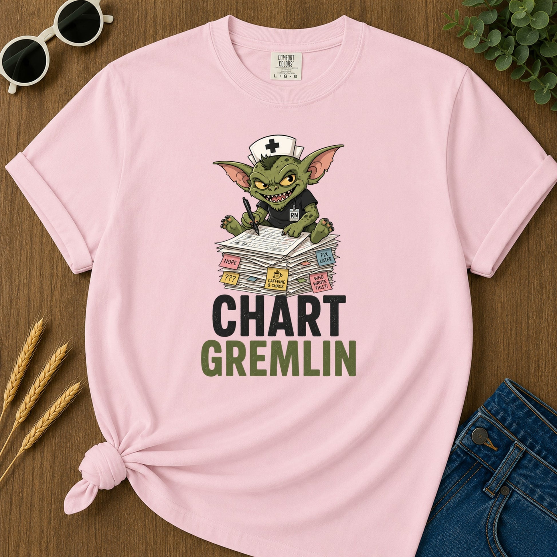 Chart Gremlin T-Shirt - Blossom