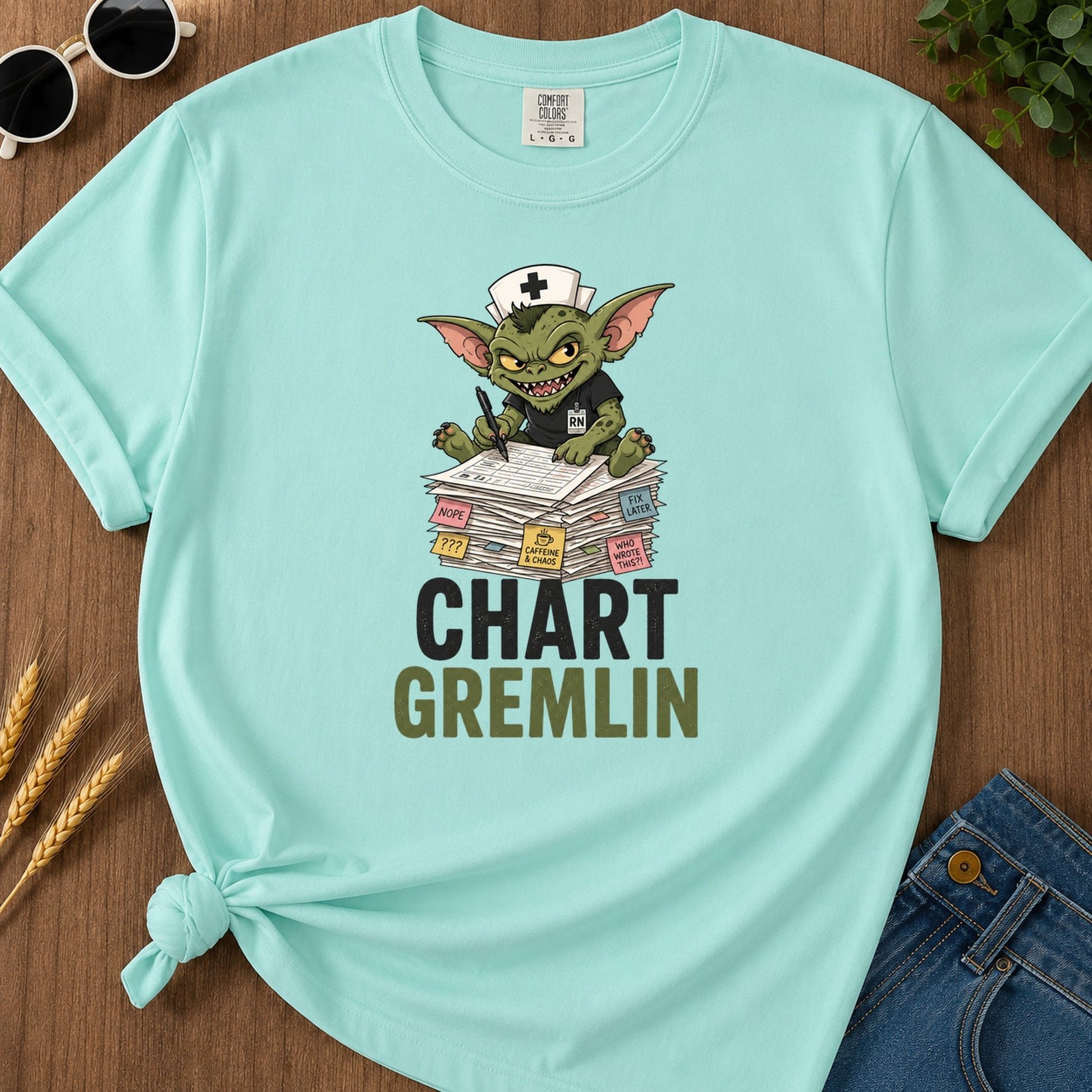 Chart Gremlin T-Shirt - Chalky Mint