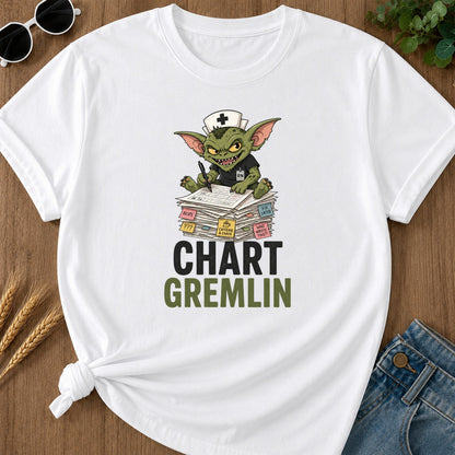 Chart Gremlin T-Shirt - White