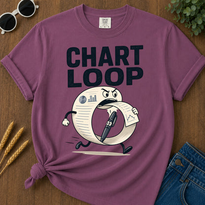 Chart Loop T-Shirt - Berry