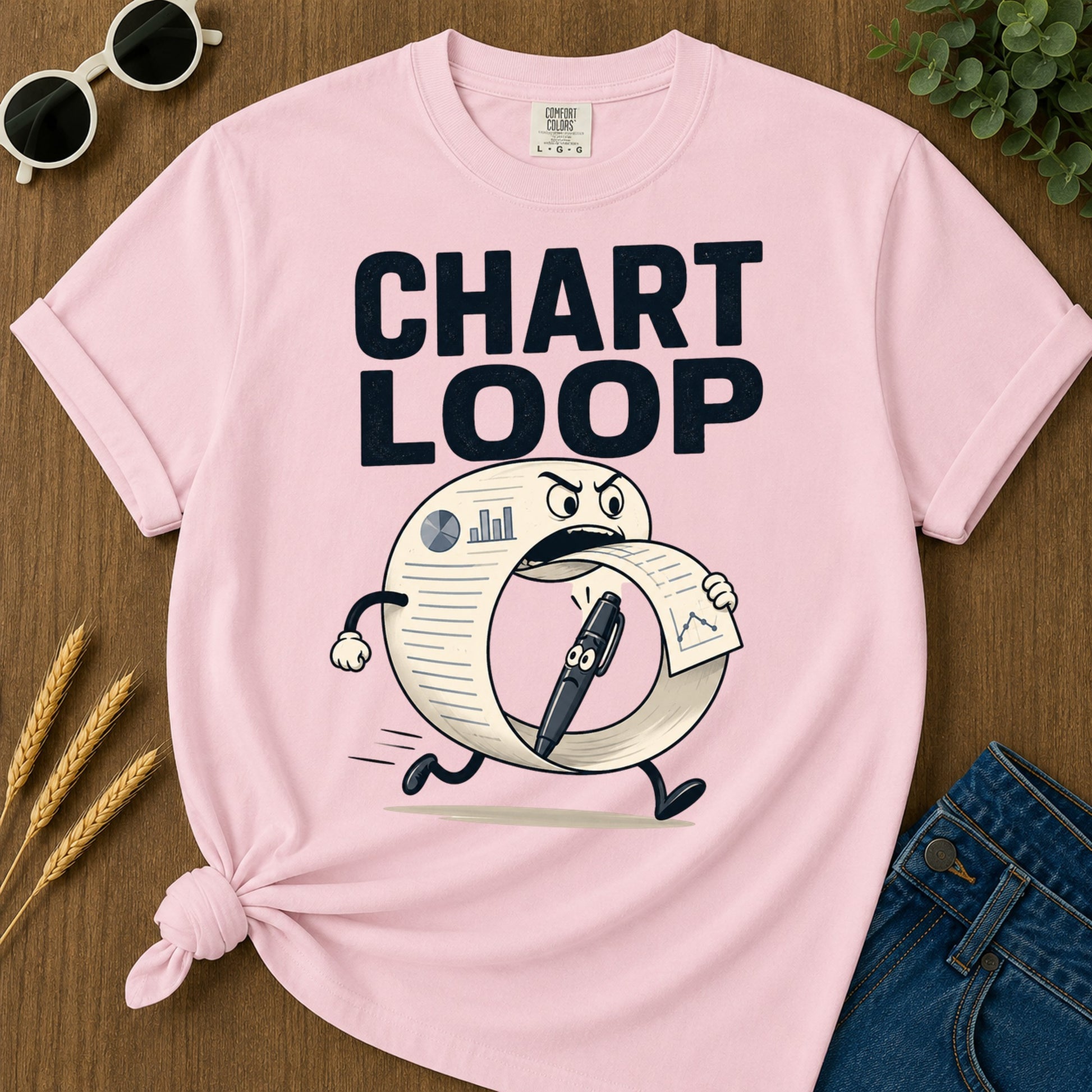 Chart Loop T-Shirt - Blossom