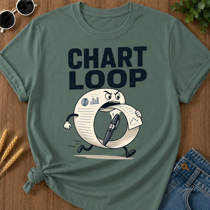 Chart Loop T-Shirt - Blue Spruce
