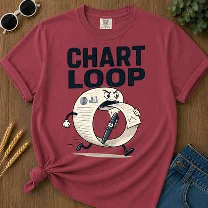 Chart Loop T-Shirt - Chili