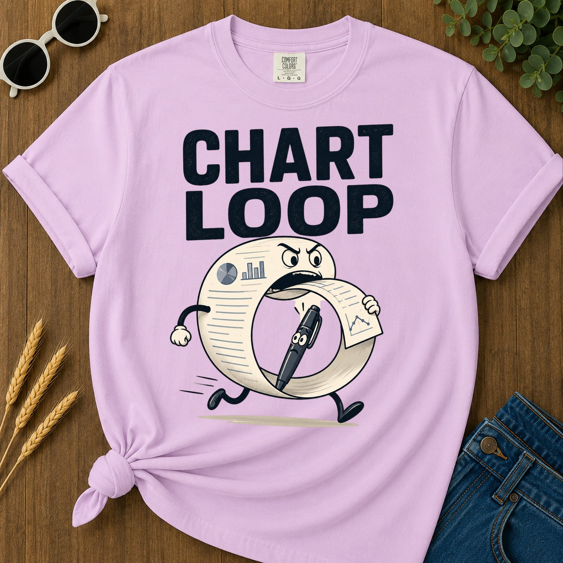 Chart Loop T-Shirt - Orchid