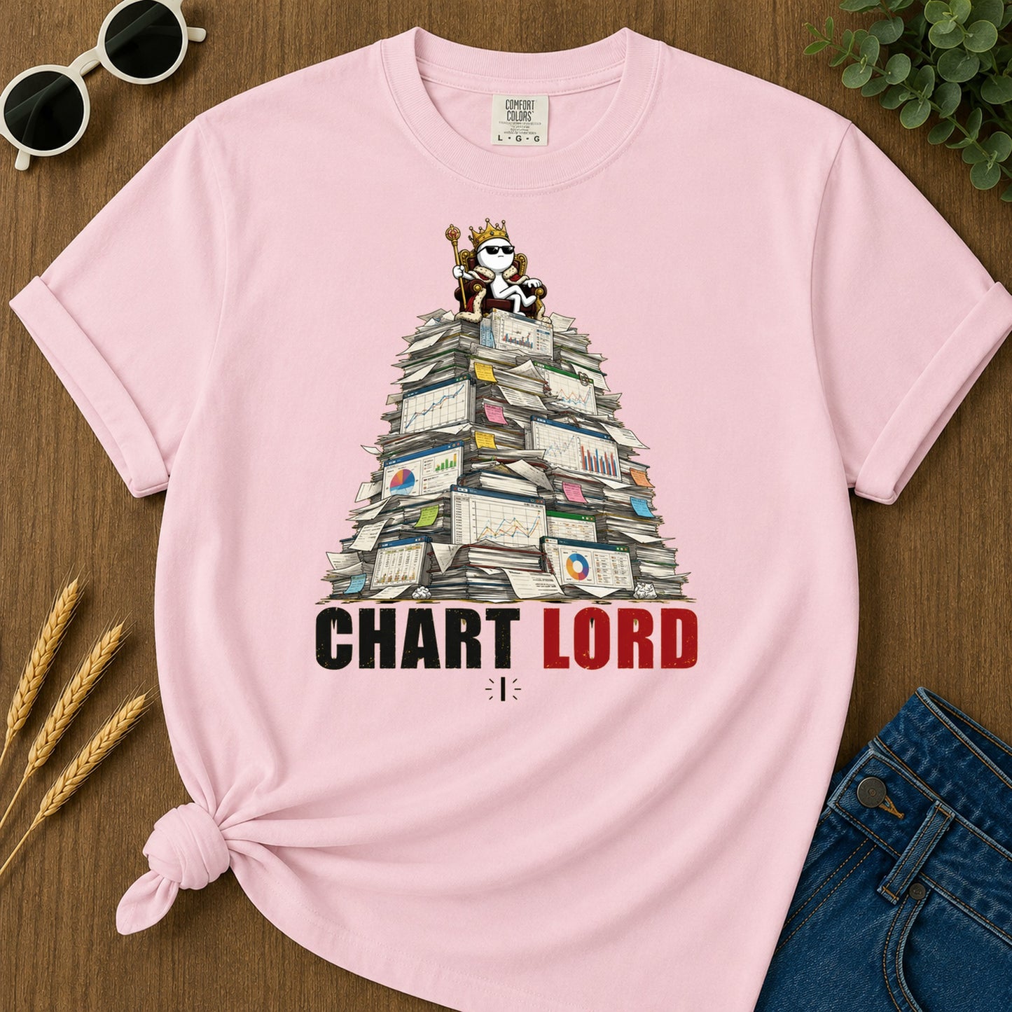 Chart Lord T-Shirt - Blossom