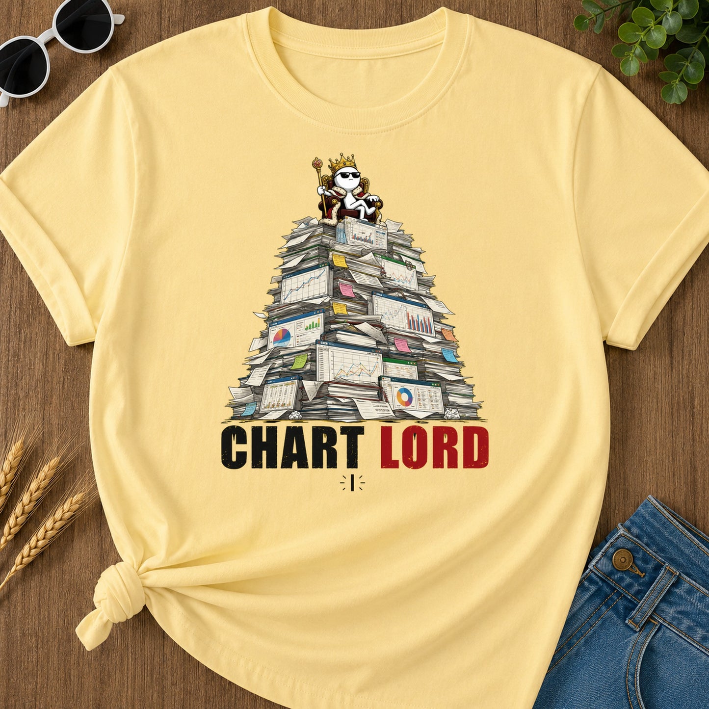 Chart Lord T-Shirt - Butter