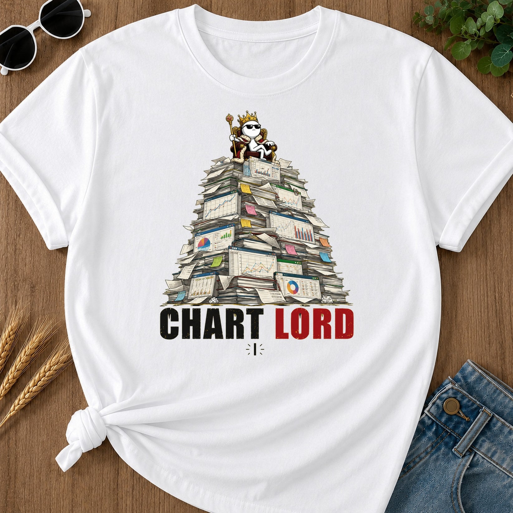 Chart Lord T-Shirt - White