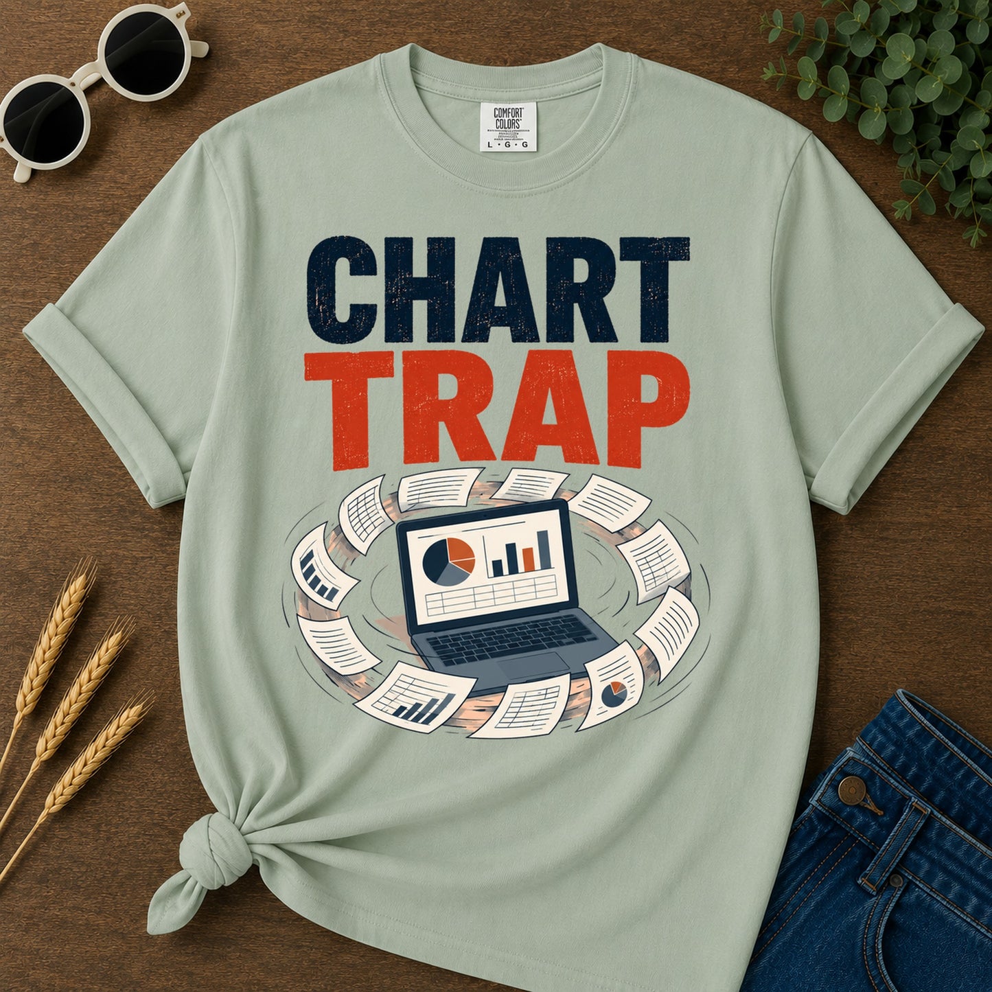 Chart Trap T-Shirt - Bay