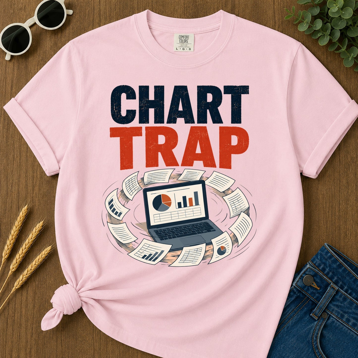 Chart Trap T-Shirt - Blossom