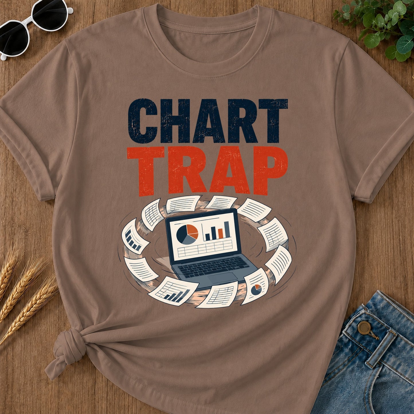 Chart Trap T-Shirt - Espresso