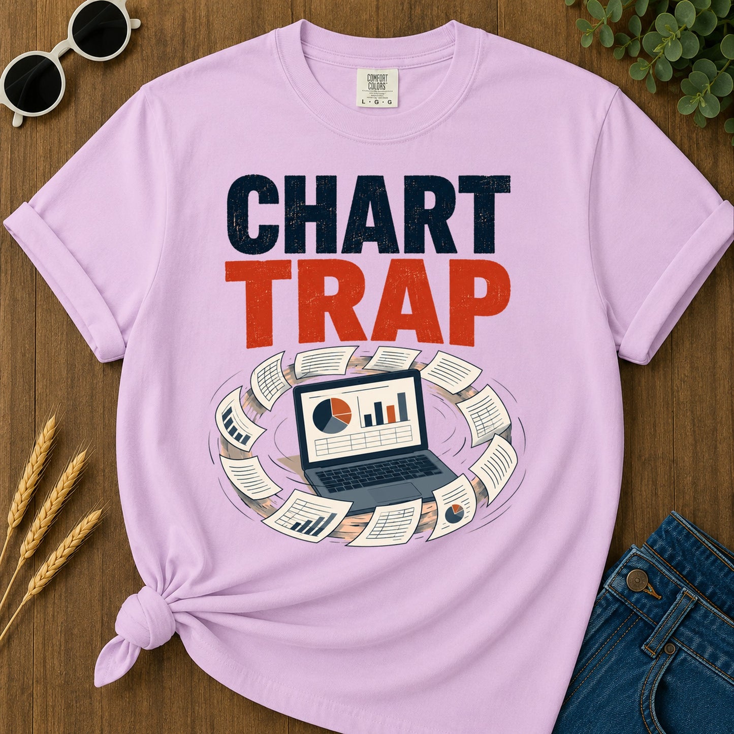 Chart Trap T-Shirt - Orchid