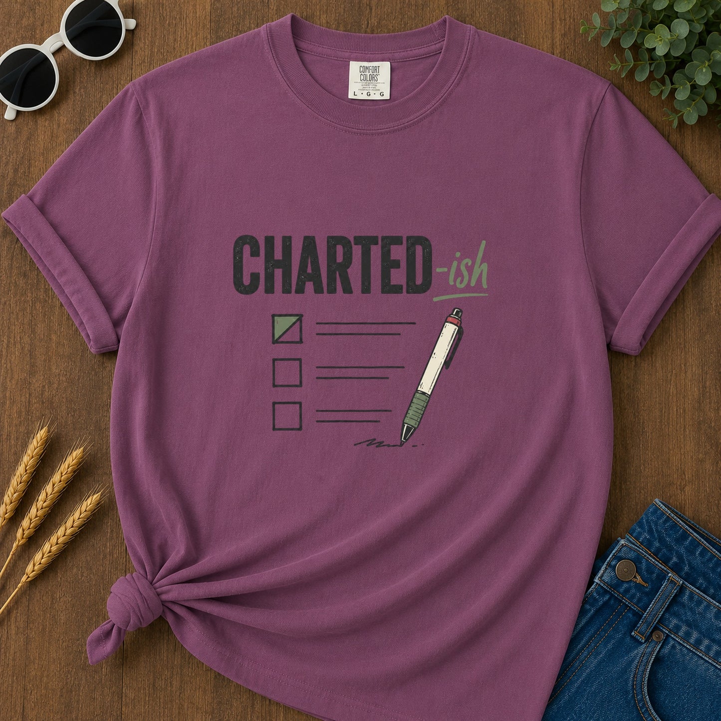 Charted Ish T-Shirt - Berry