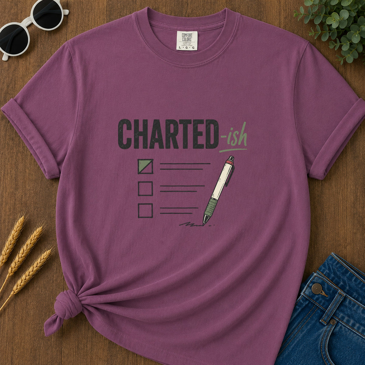 Charted Ish T-Shirt - Berry