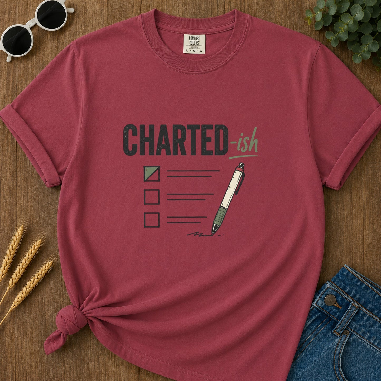 Charted Ish T-Shirt - Chili