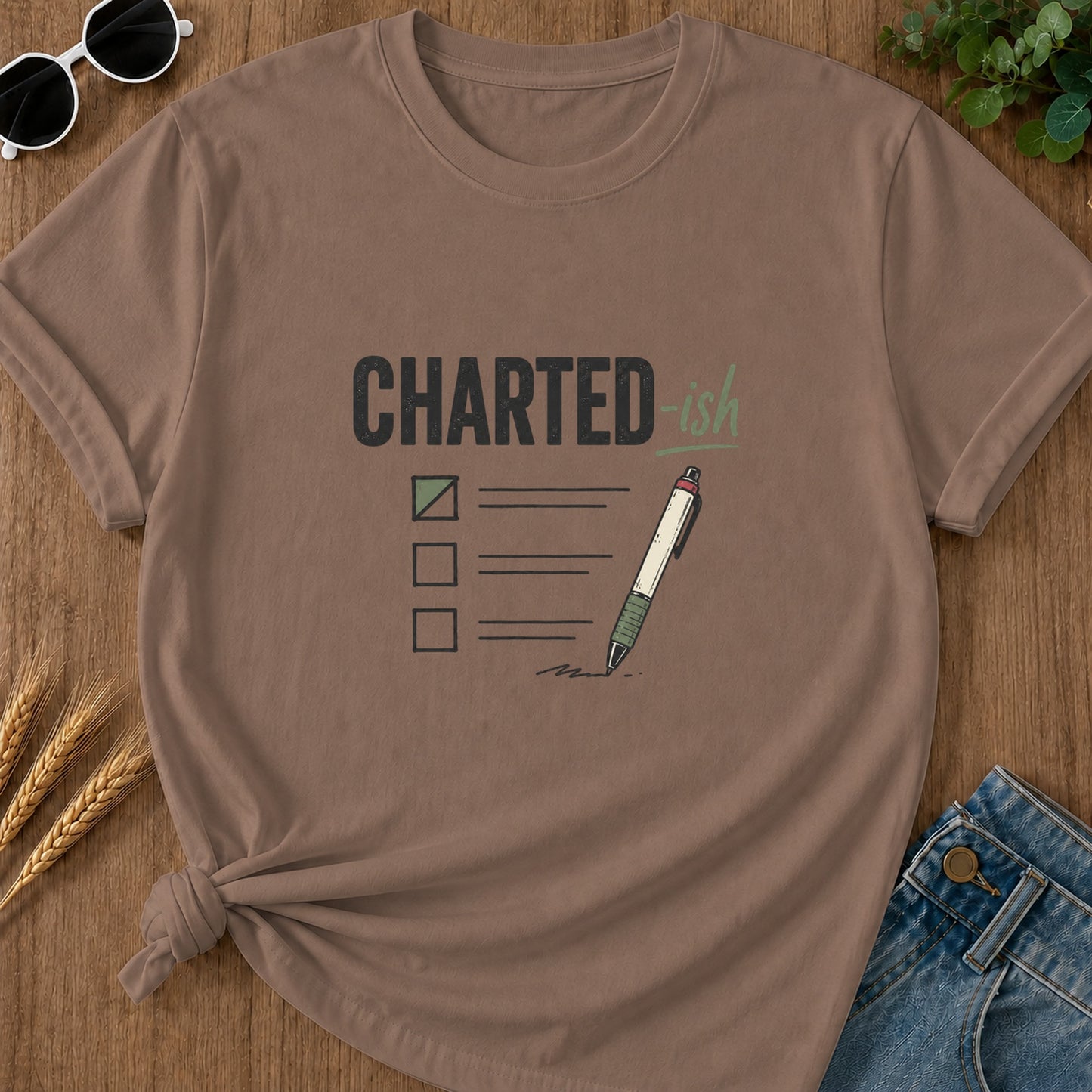 Charted Ish T-Shirt - Espresso