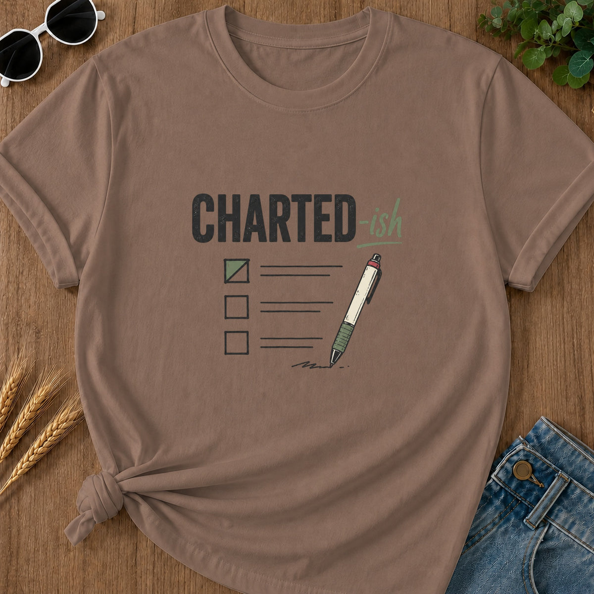 Charted Ish T-Shirt - Espresso