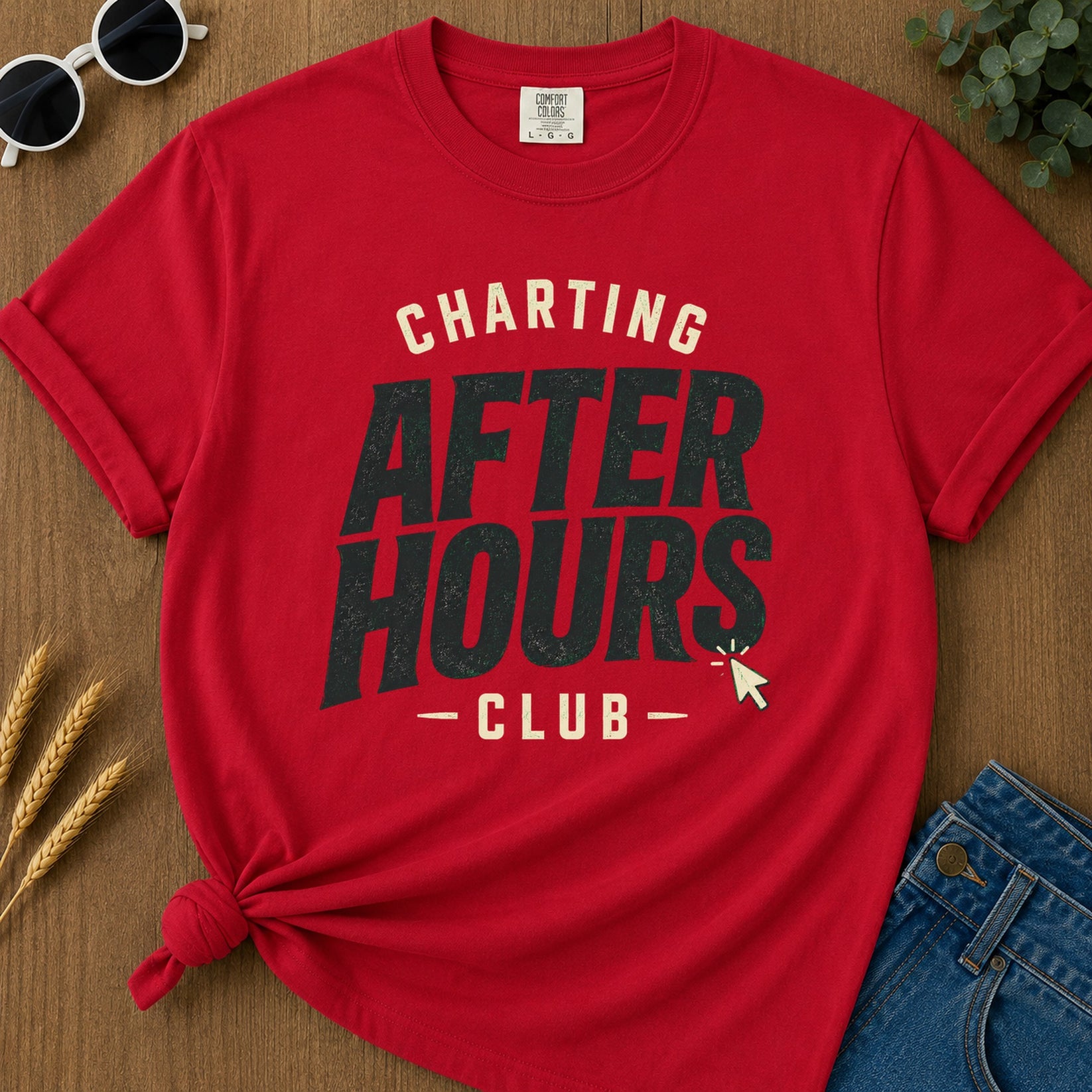 Charting After Hours Club T-Shirt - Red
