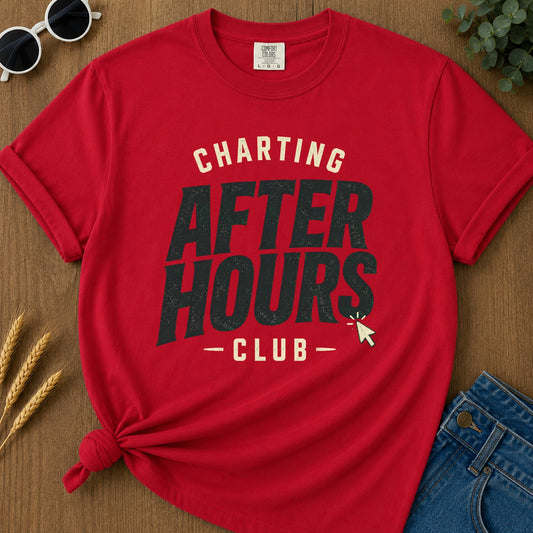 Charting After Hours Club T-Shirt - Red