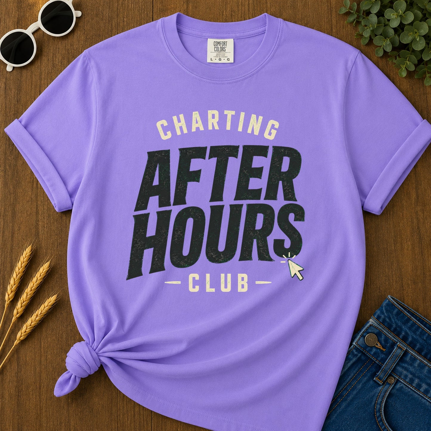 Charting After Hours Club T-Shirt - Violet