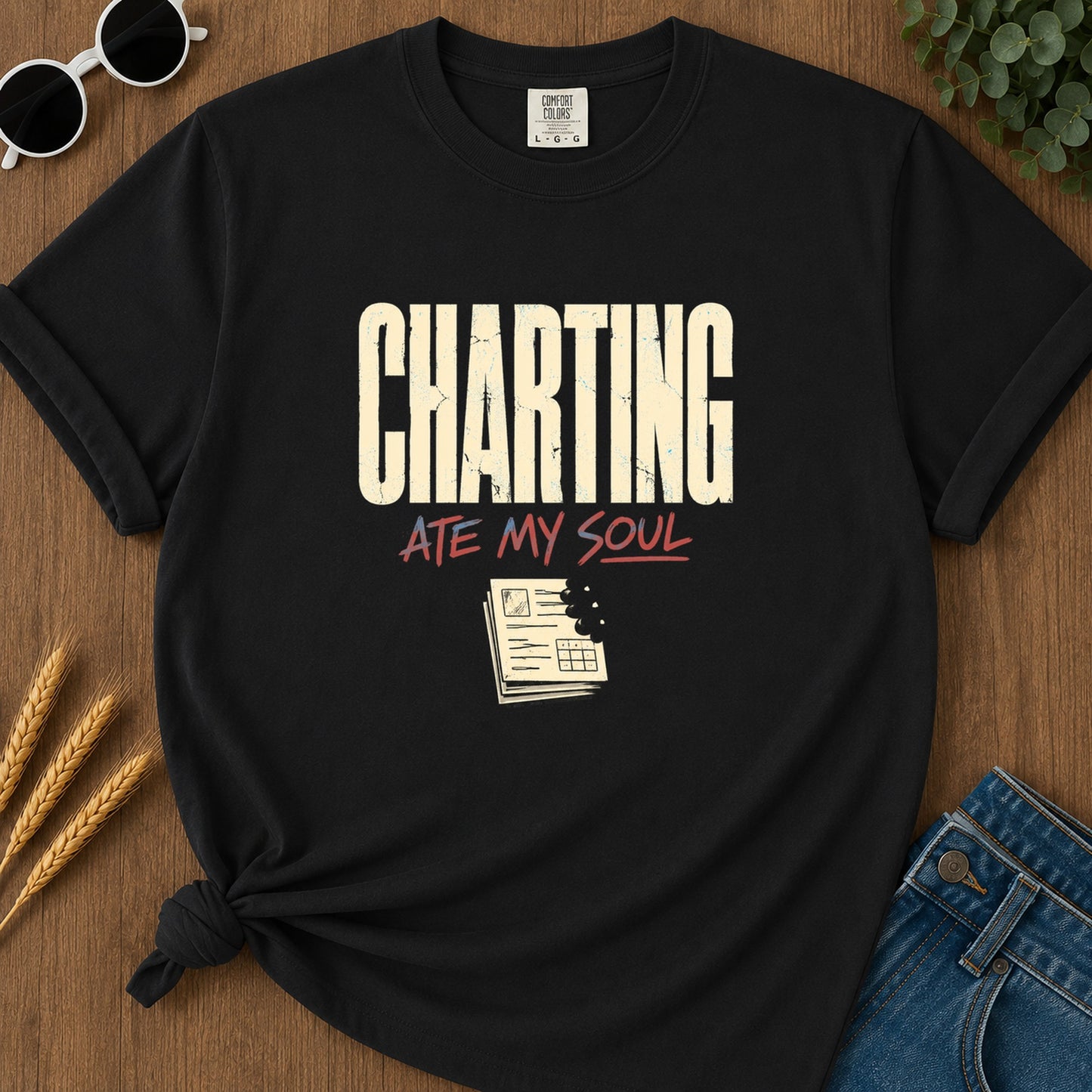 Charting Ate My Soul T-Shirt - Black