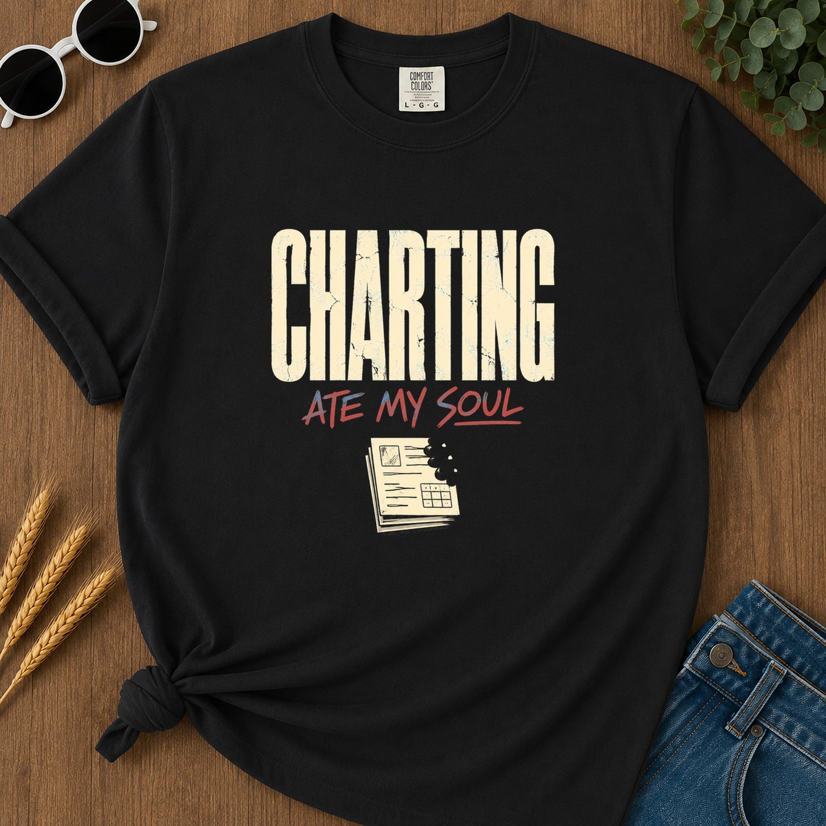 Charting Ate My Soul T-Shirt - Black