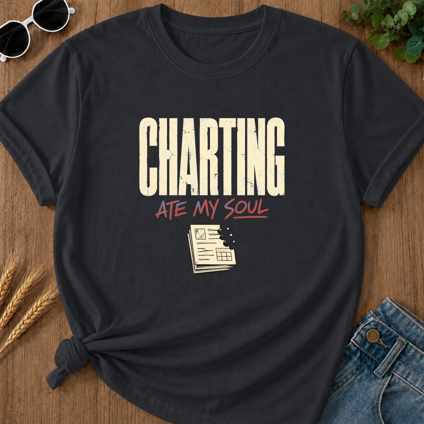 Charting Ate My Soul T-Shirt - Graphite
