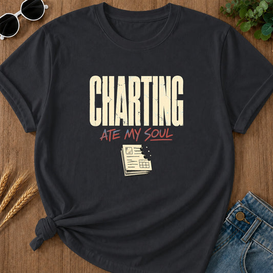 Charting Ate My Soul T-Shirt - Graphite