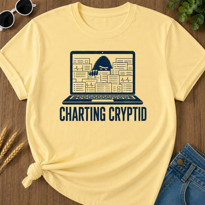 Charting Cryptid T-shirt - Butter Mockup