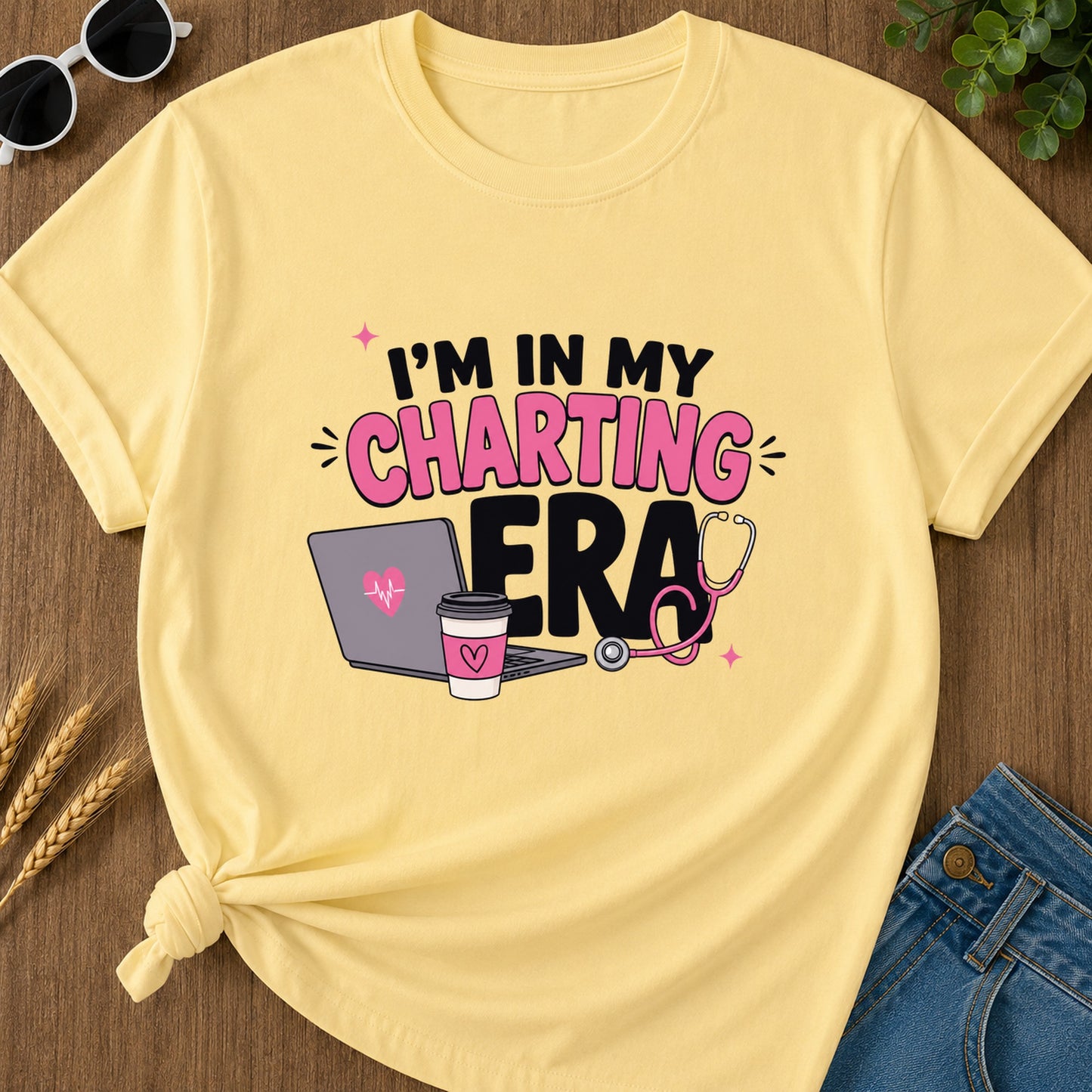 Charting Era T-Shirt - Butter