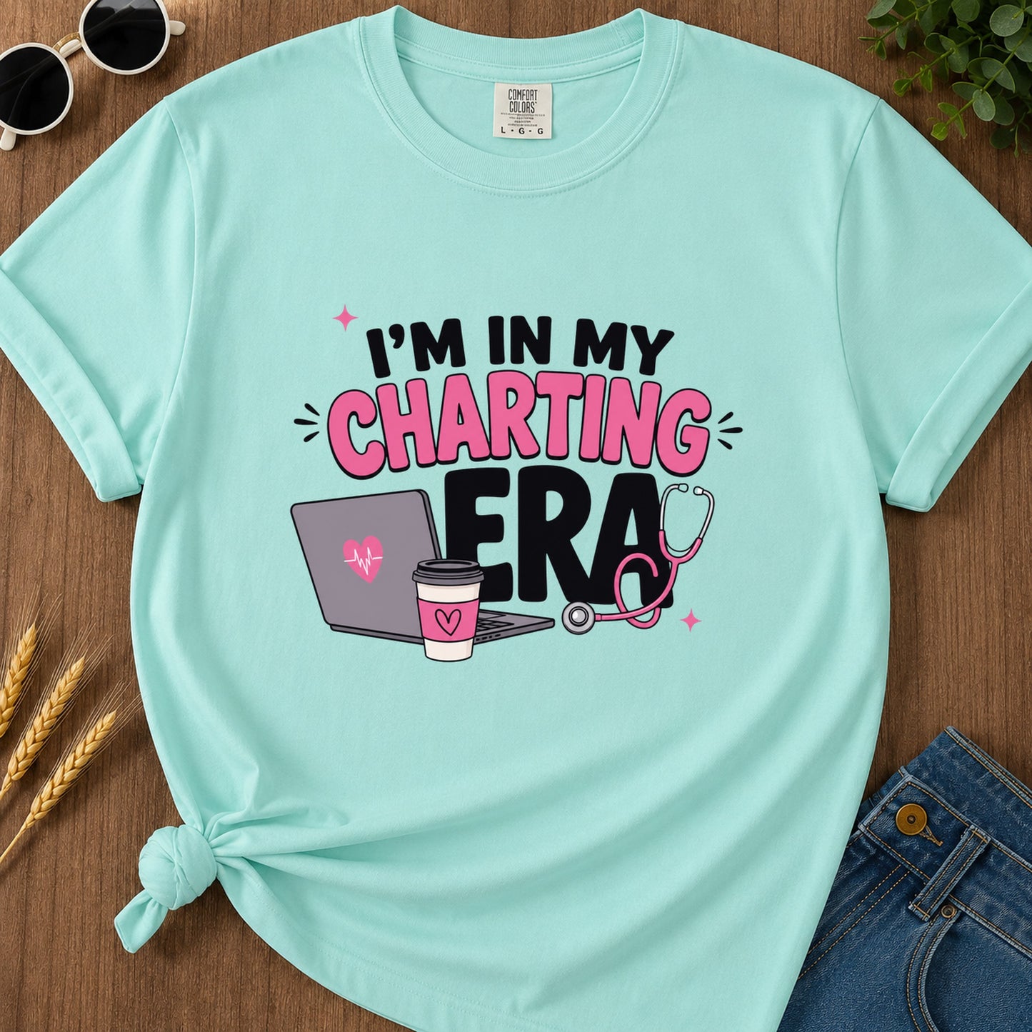 Charting Era T-Shirt - Chalky Mint