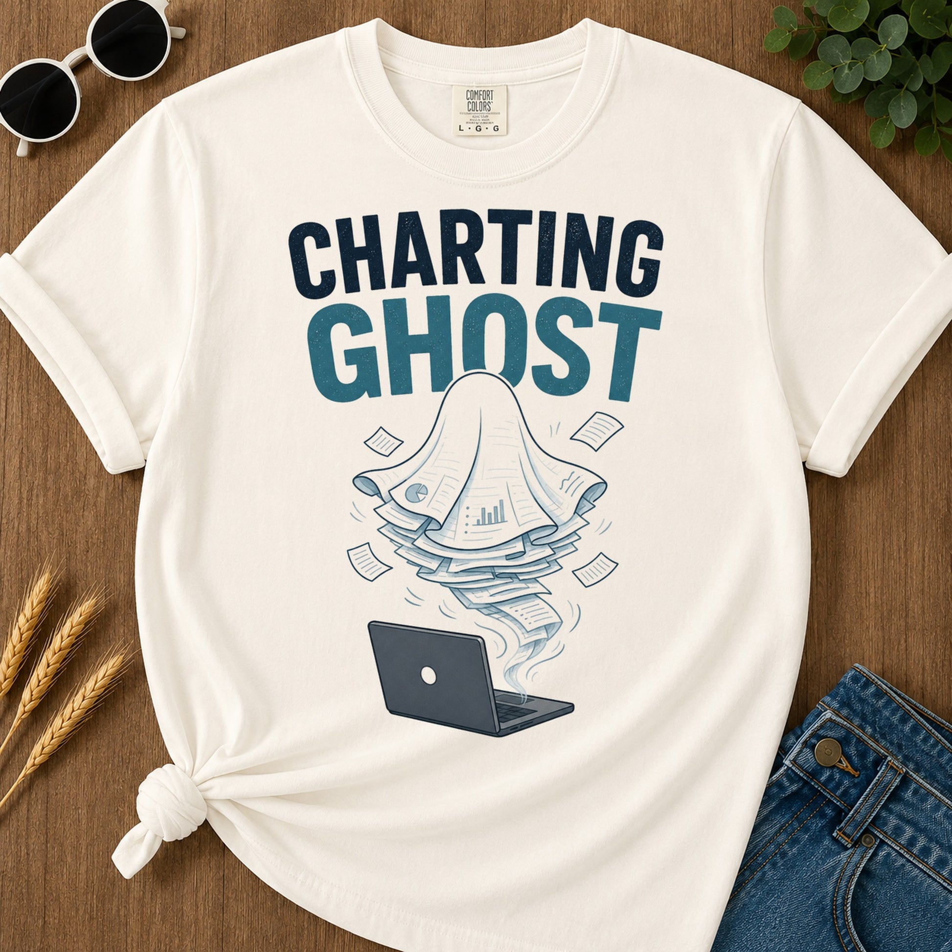 Charting Ghost T-Shirt - Ivory