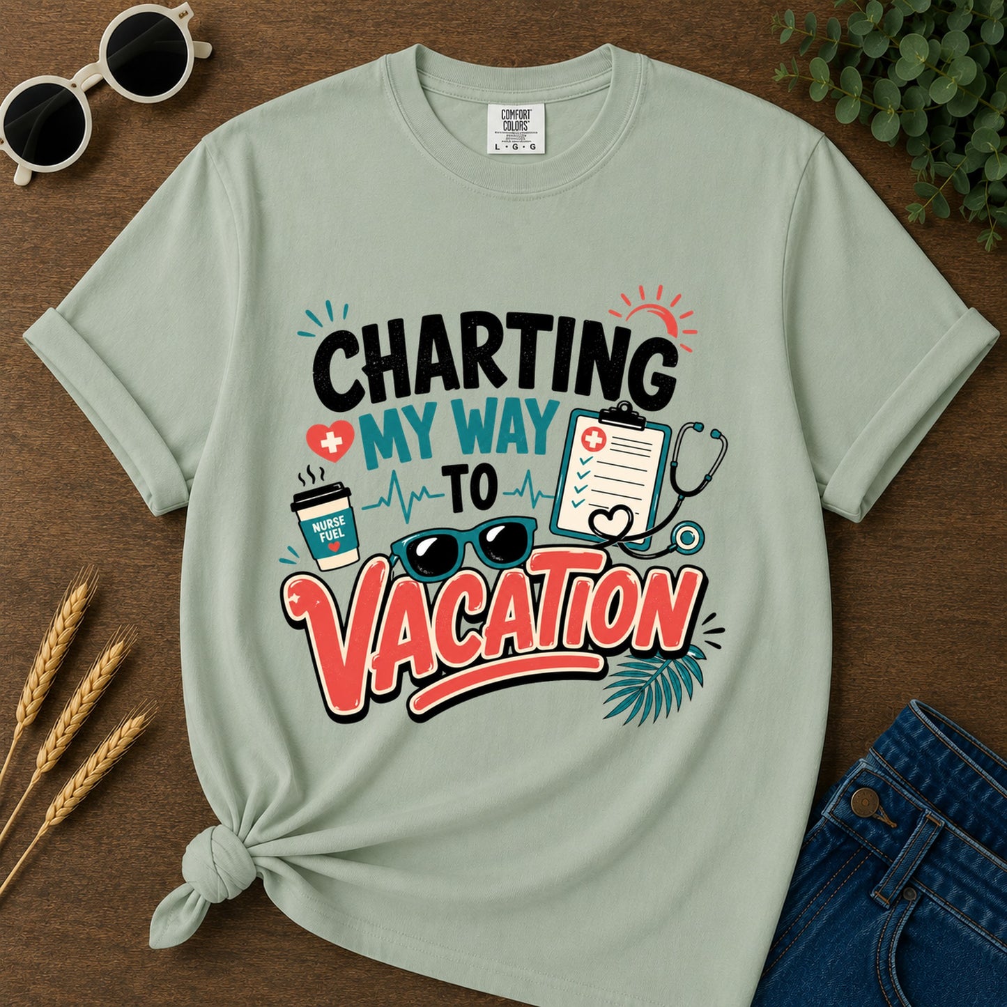 Charting My Way T-Shirt - Bay