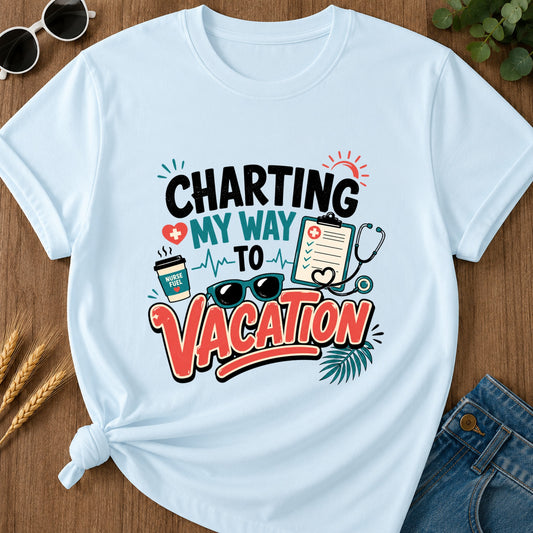 Charting My Way T-Shirt - Chambray