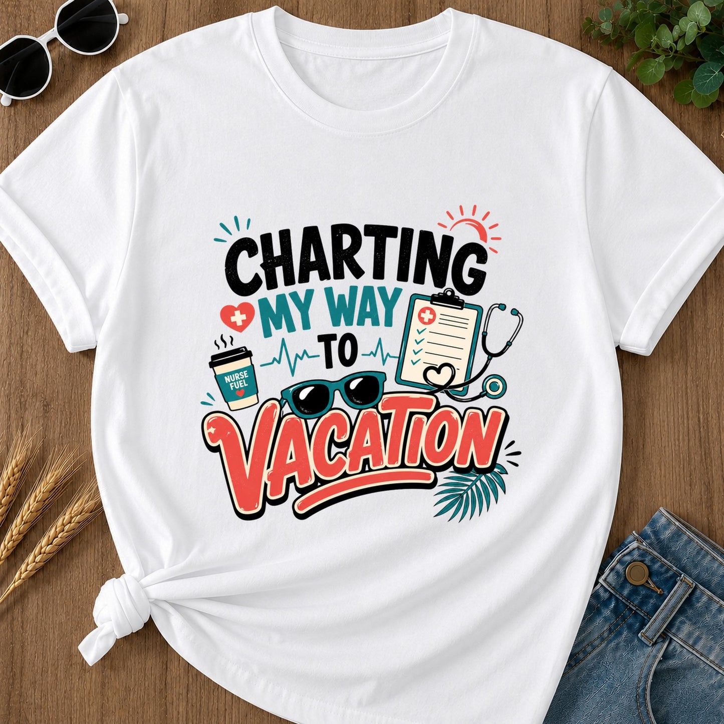 Charting My Way T-Shirt - White