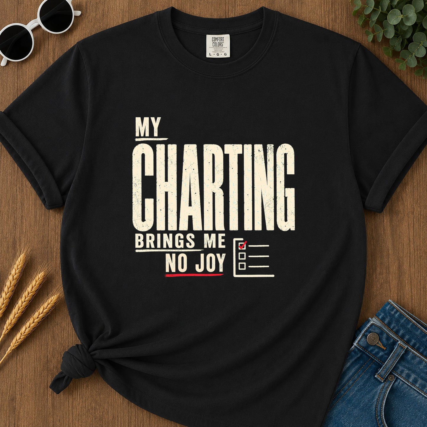 Charting No Joy T-Shirt - Black