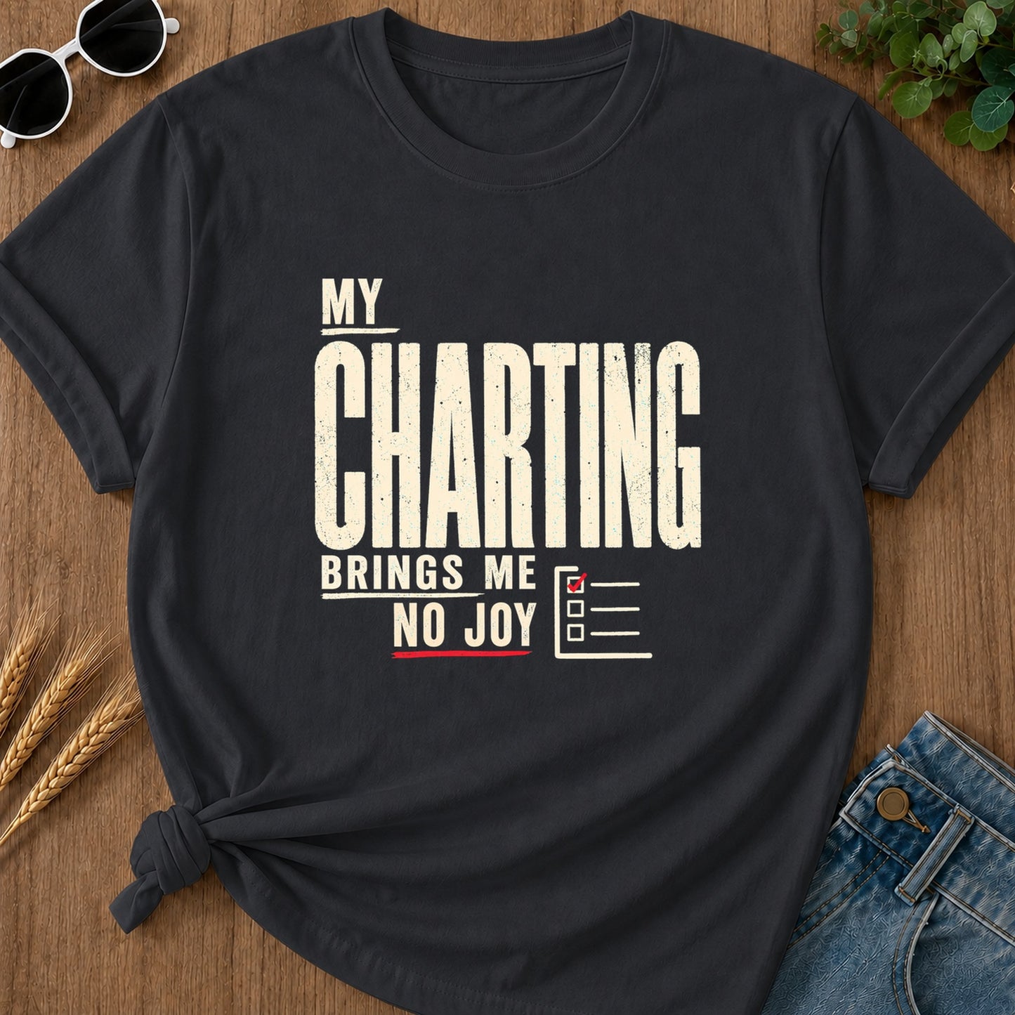 Charting No Joy T-Shirt - Graphite