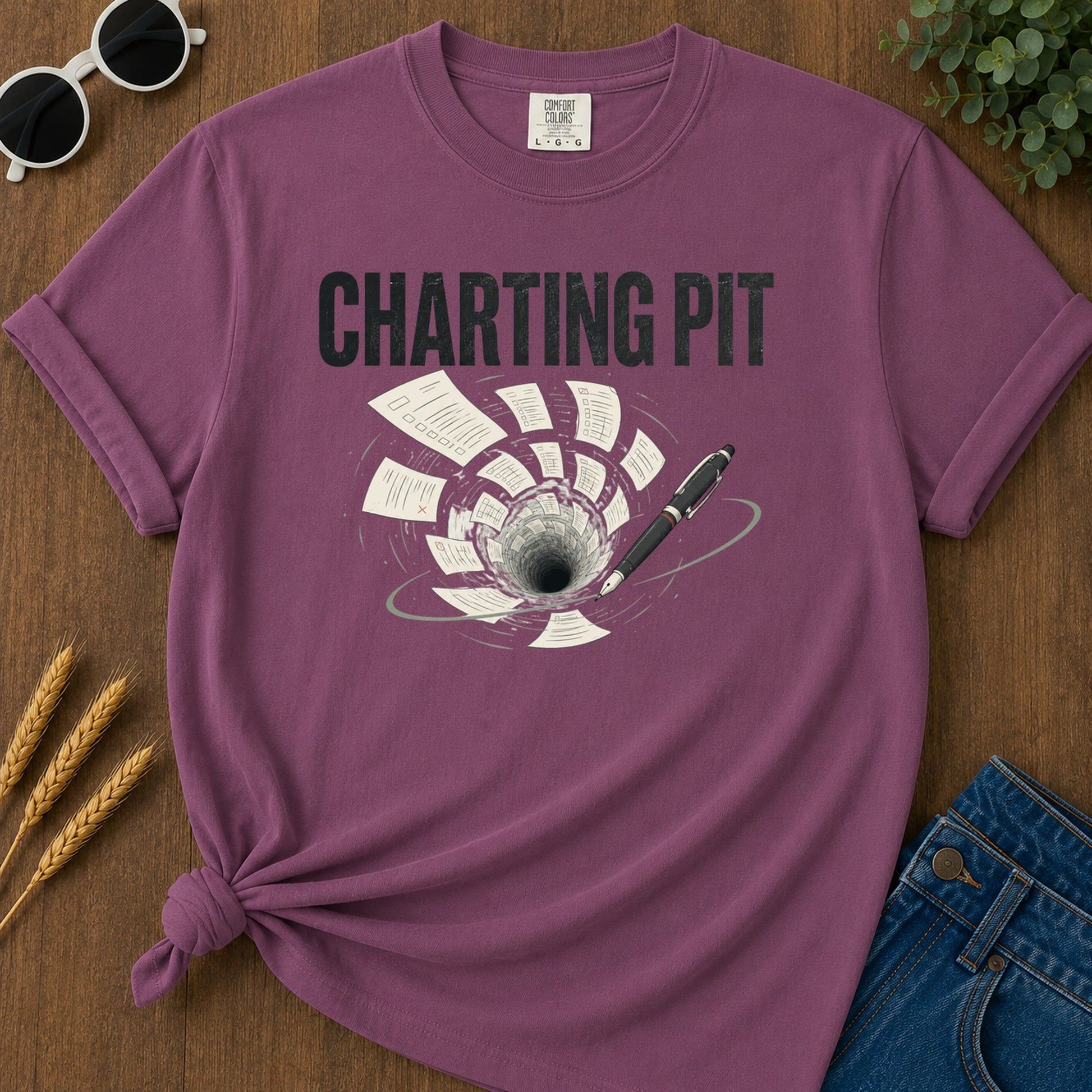 Charting Pit T-Shirt - Berry