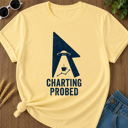 Charting Probed T-shirt - Butter Mockup