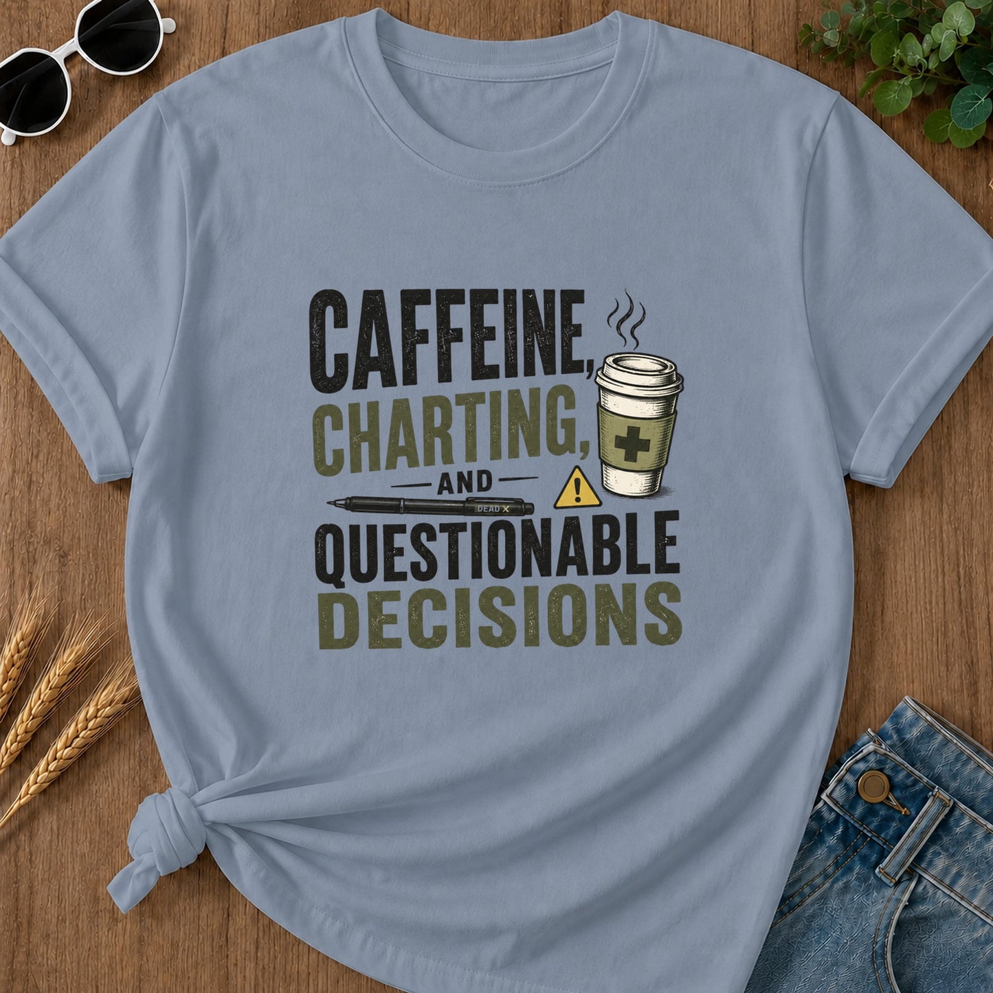 Charting T-Shirt - Blue Jean