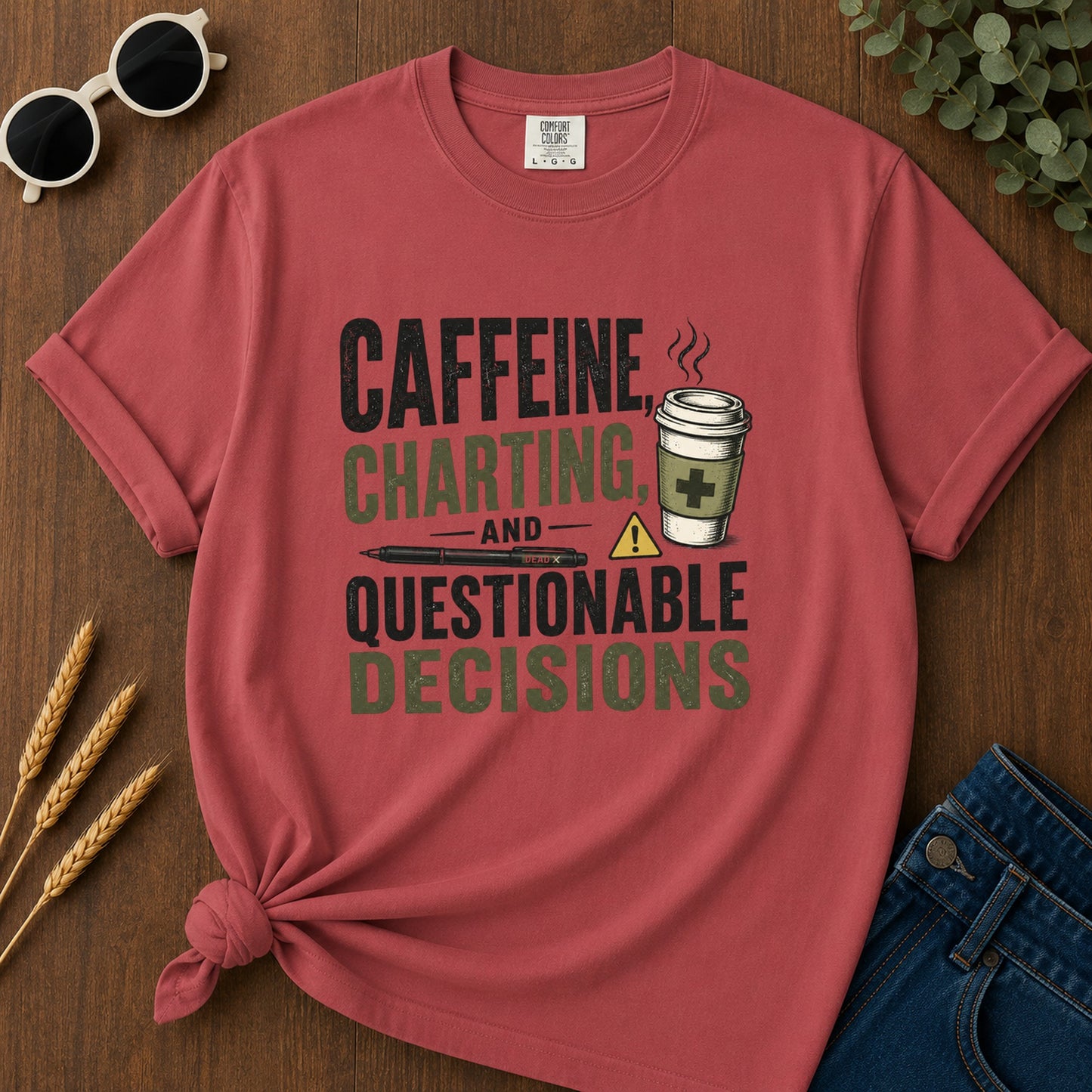 Charting T-Shirt - Crimson