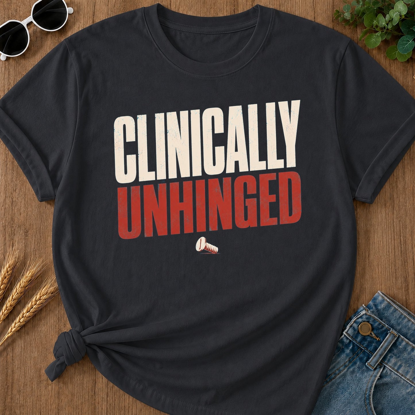 Clinically Unhinged T-Shirt - Graphite