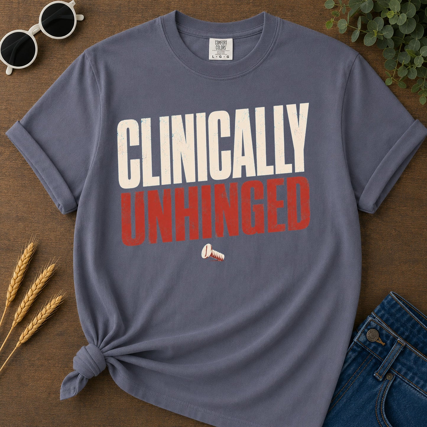 Clinically Unhinged T-Shirt - Navy