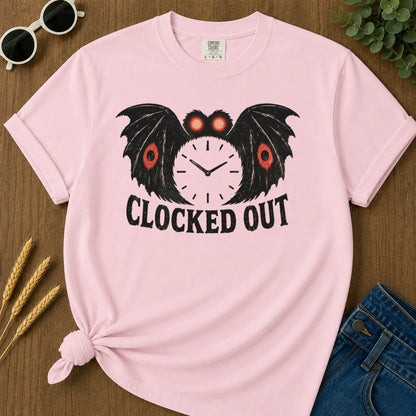 Clocked Out 2 T-shirt - Blossom Mockup