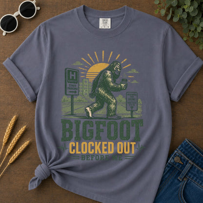 Clocked Out T-shirt - Navy Mockup